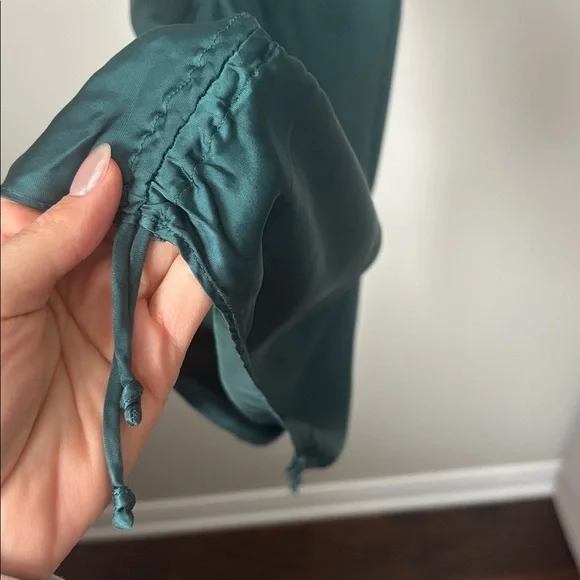 Wilfred Deep Teal Satin Cowl Neck dress size small - Picture 10 of 11